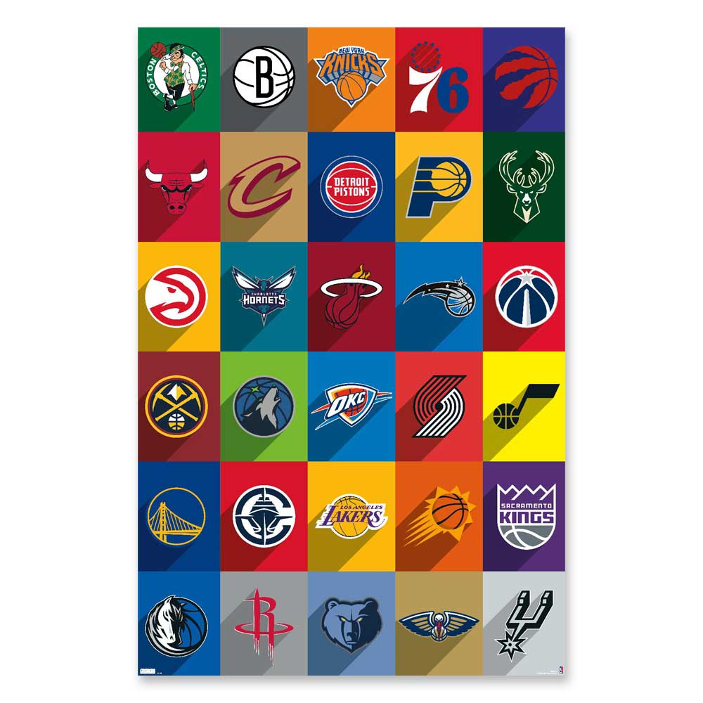 NBA League Logos Poster