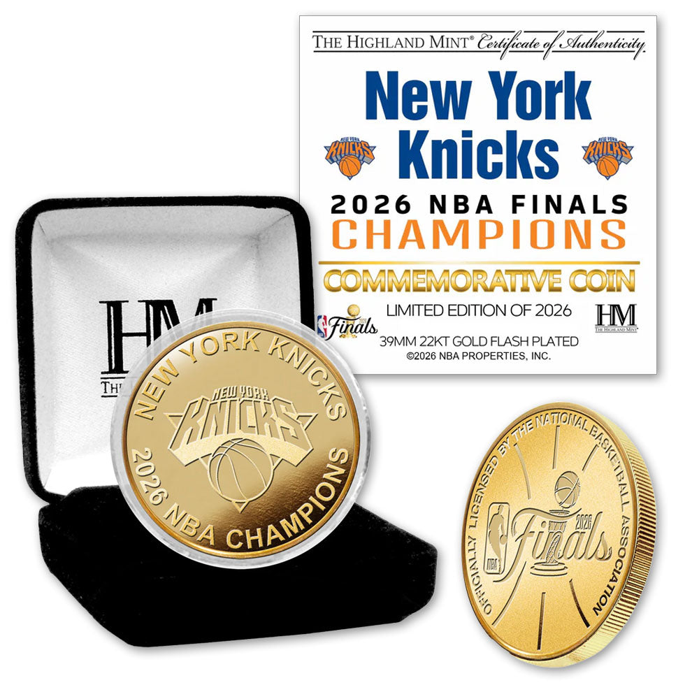 2026 NBA Champions New York Knicks Gold Plated Coin – Basketball