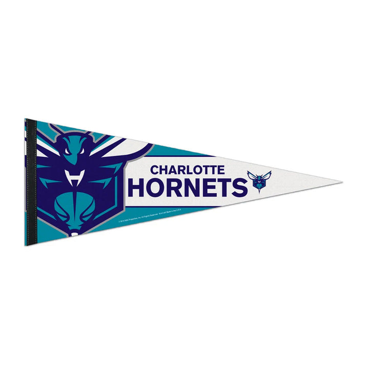 Show your team pride with the NBA Premium Felt Pennant, a licensed triangular felt pennant featuring the Utah Jazz logo and NBA text on a blue and yellow background—perfect for any sports fan.