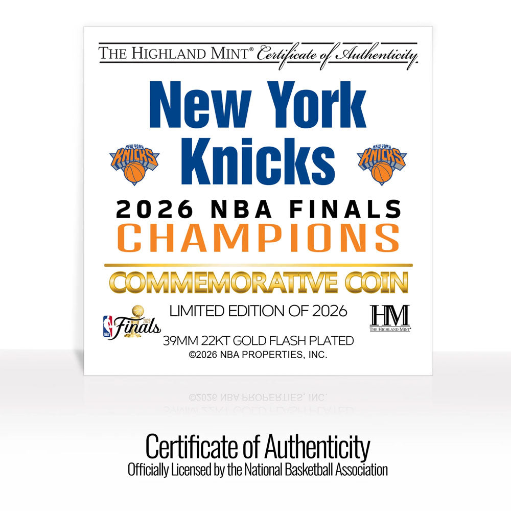 2026 NBA Champions New York Knicks Gold Plated Coin – Basketball